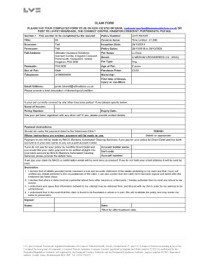 lv windshield claim form